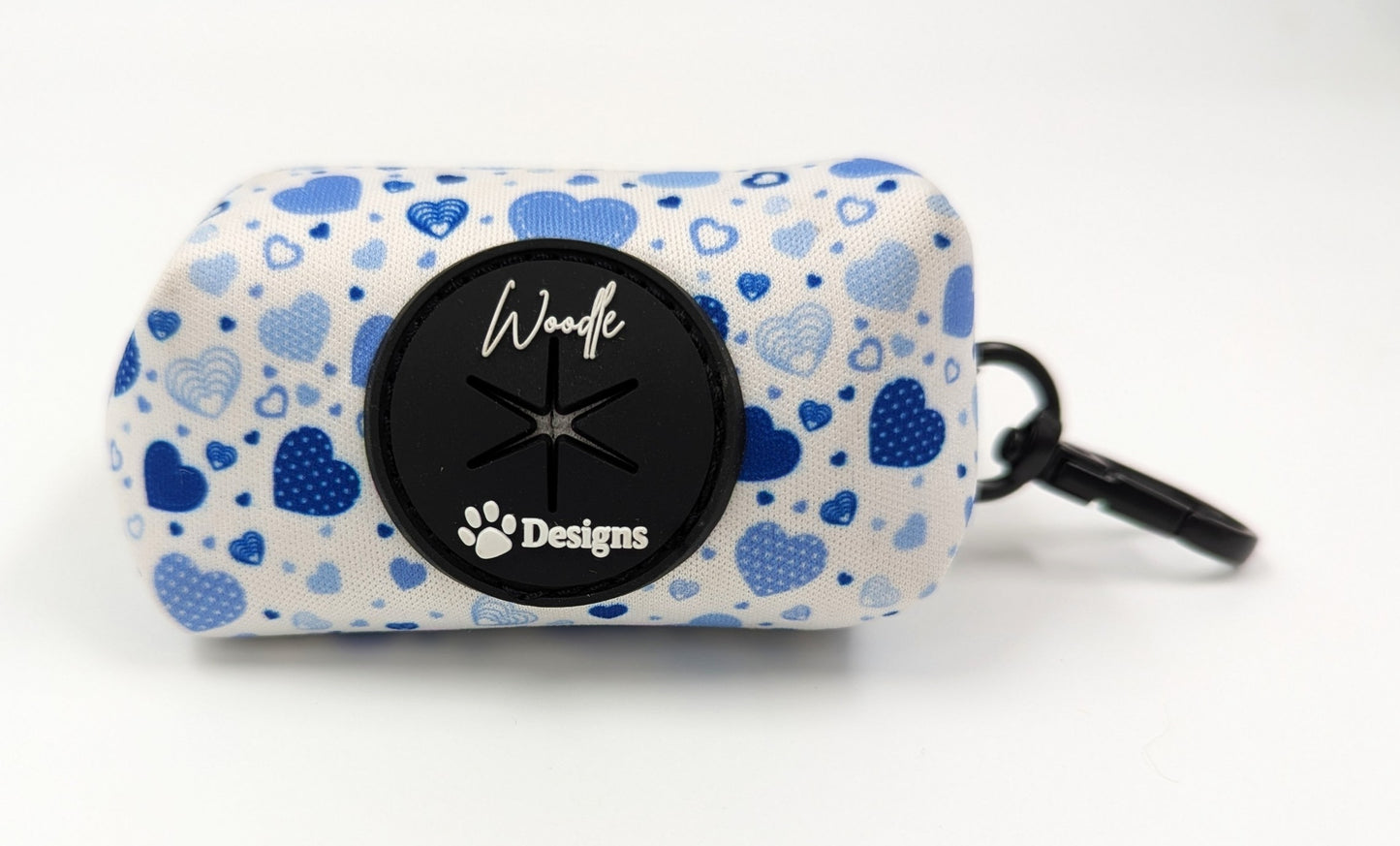 From Mary Blue designer fabric dog waste bag holder with rubber dispenser
