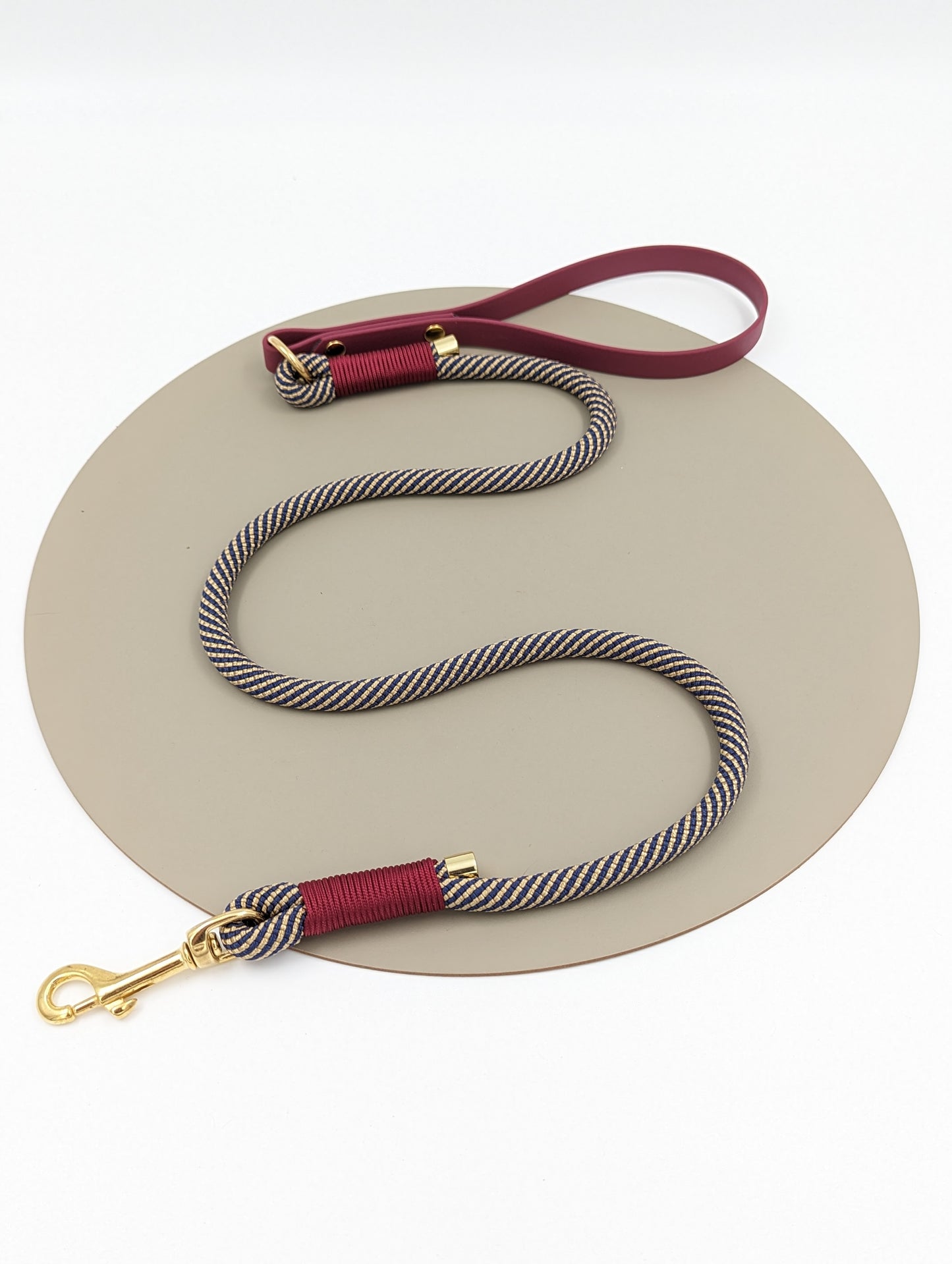 Dog lead in rope and BioThane handmade in Ireland