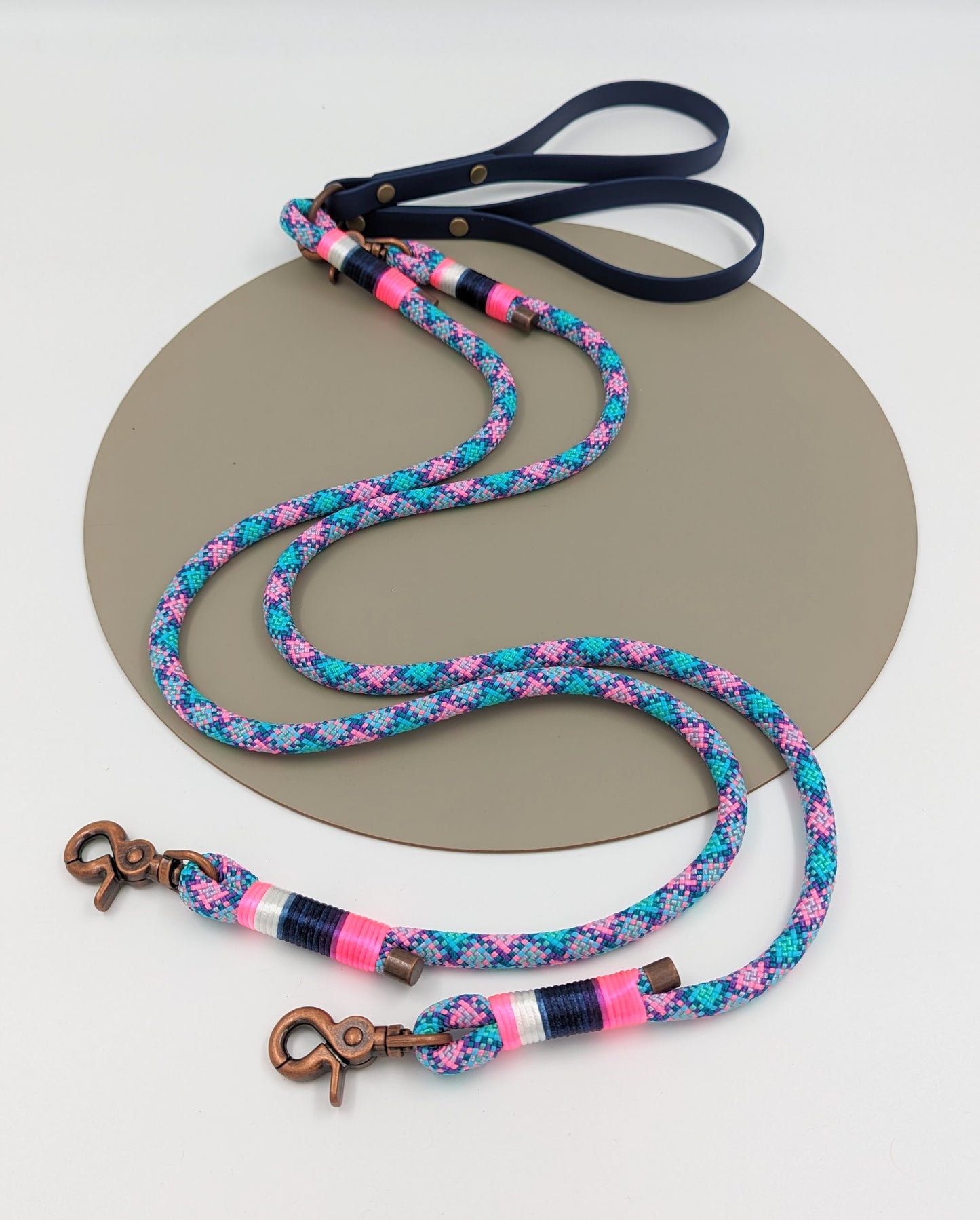 DUO - split rope lead with biothane handle - Design your own