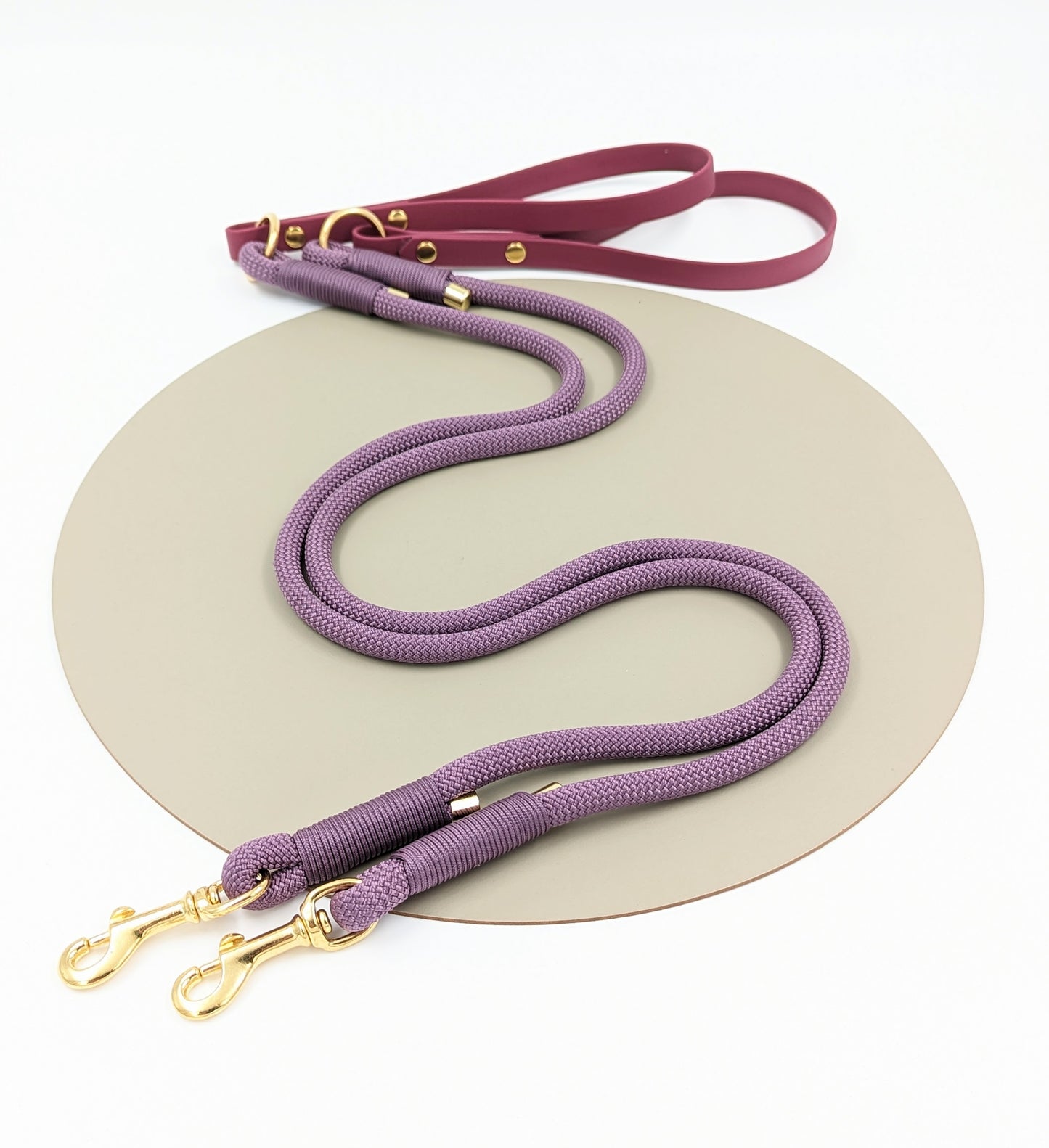 Dog lead in rope and BioThane handmade in Ireland