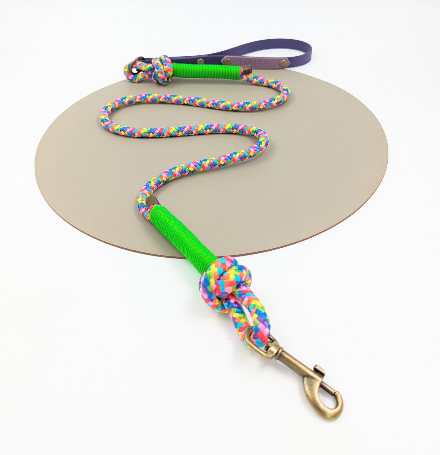 Dog lead in rope and BioThane handmade in Ireland