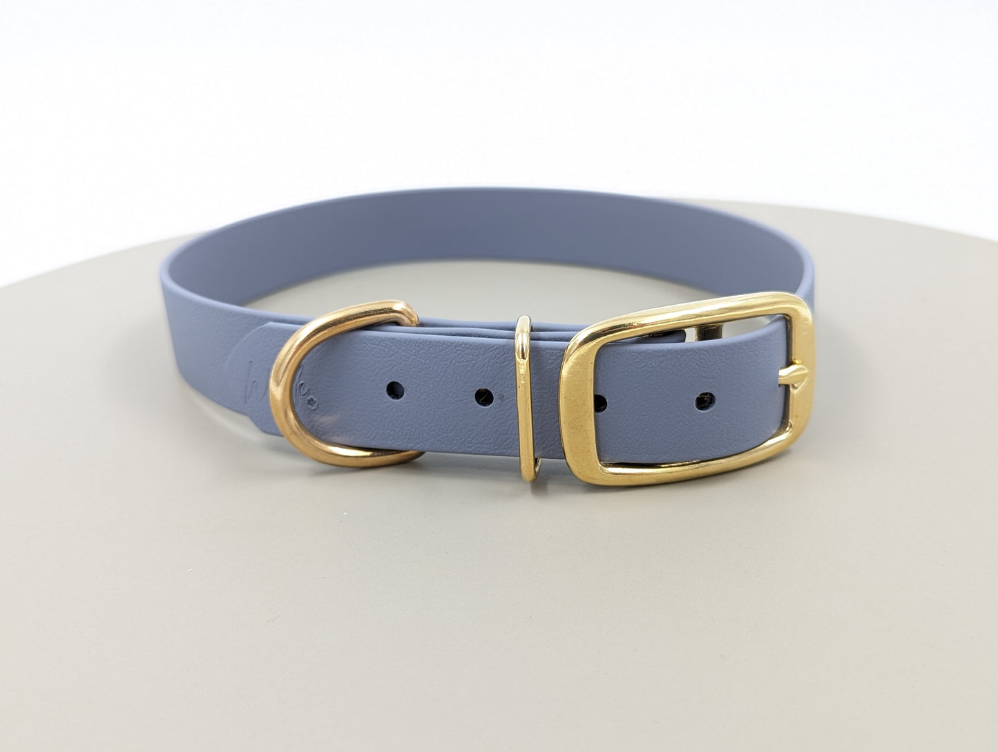 Custom BioThane dog collar in with durable metal buckle - Handmade in Dublin, Ireland by Woodle Designs - Worldwide shipping