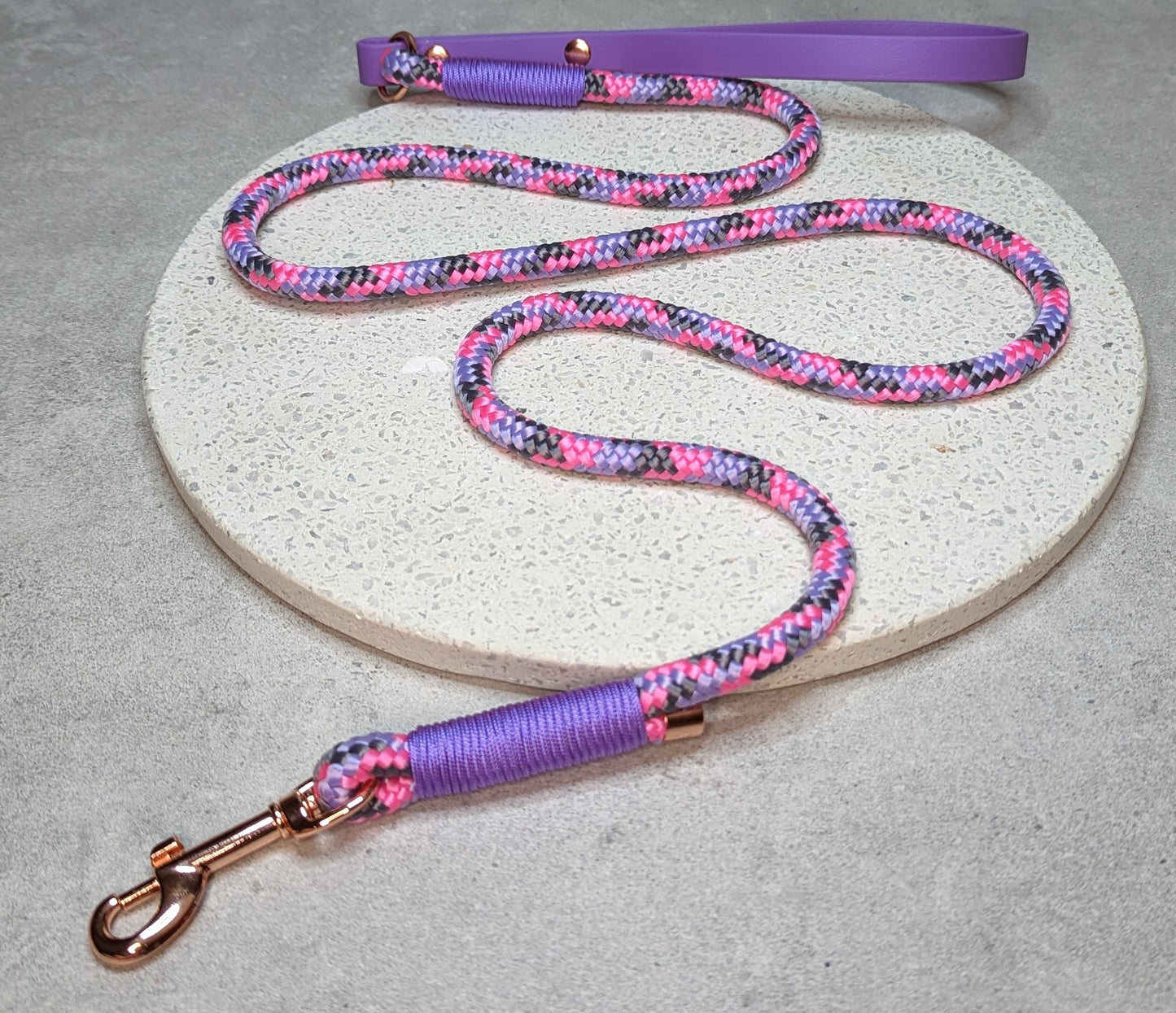 Rope lead with biothane handle - Design your own