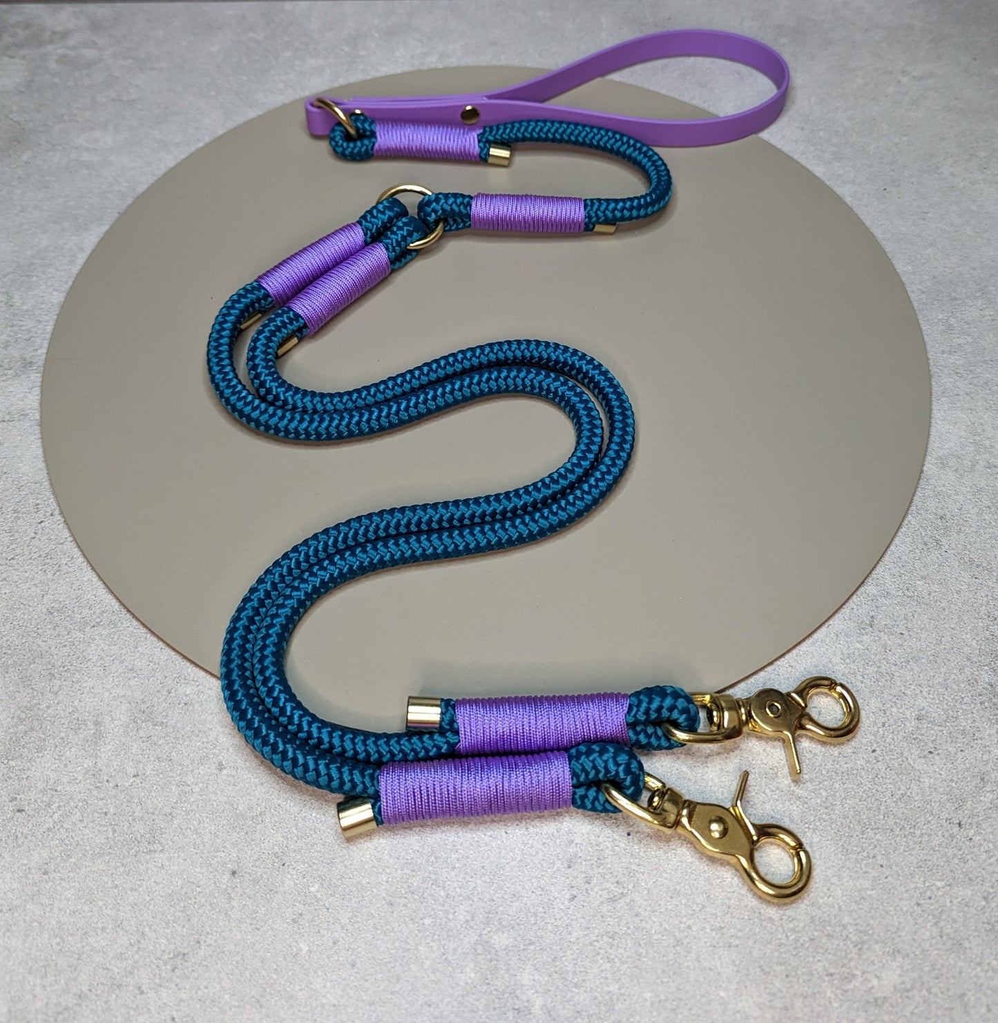 Handmade dog lead for two dogs, split lead for dogs, Ireland, dog accessories, design your own