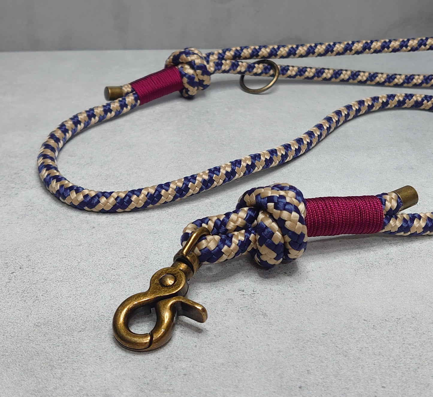 Dog lead in rope and BioThane handmade in Ireland