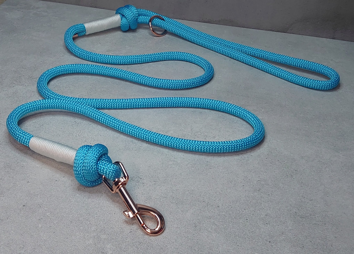 Dog lead in rope and BioThane handmade in Ireland