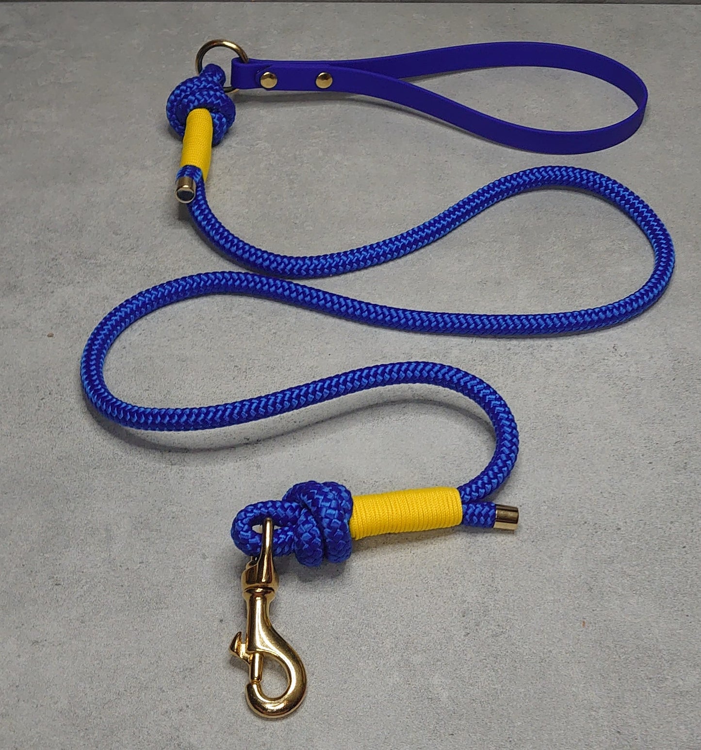 Dog lead in rope and BioThane handmade in Ireland
