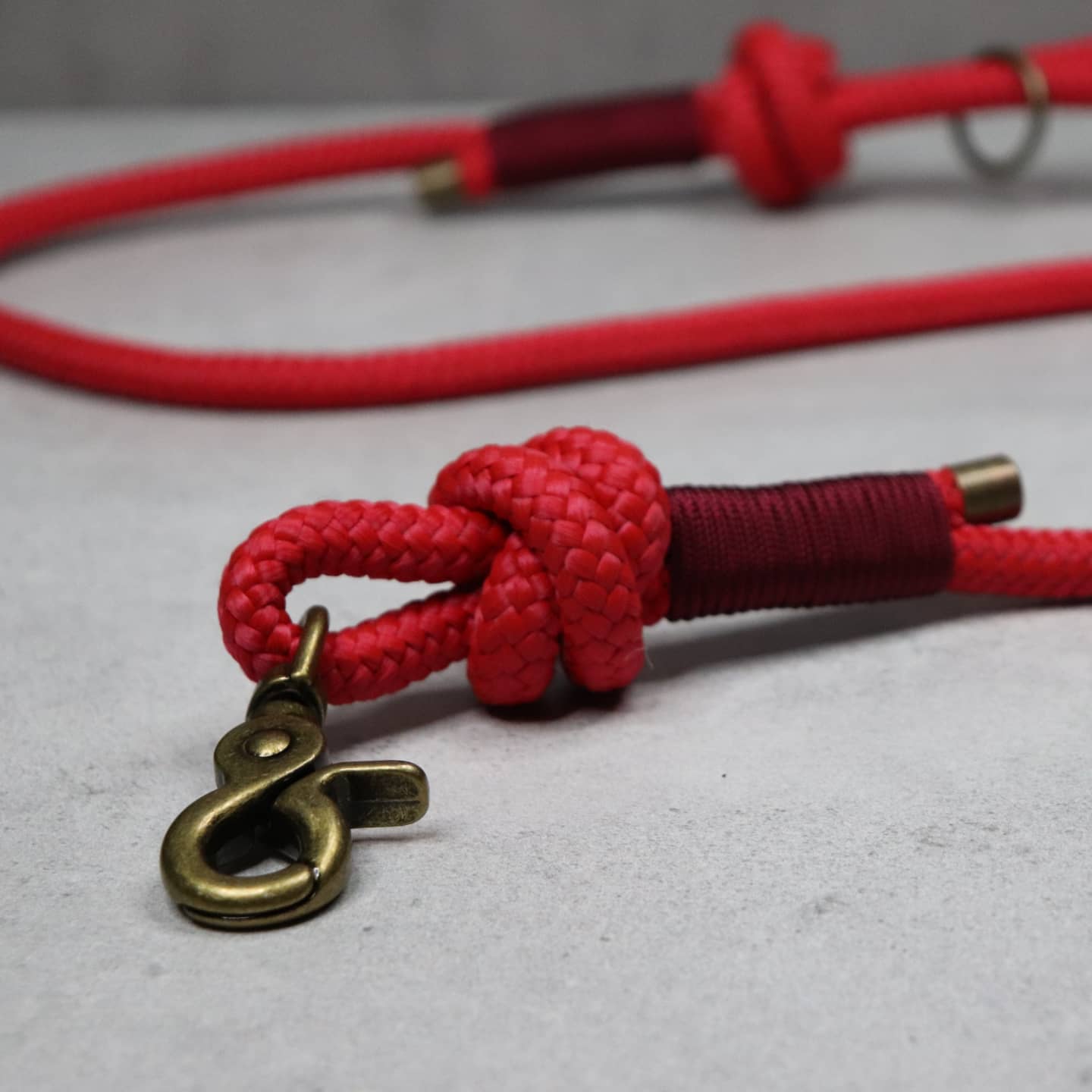 Dog lead in rope and BioThane handmade in Ireland