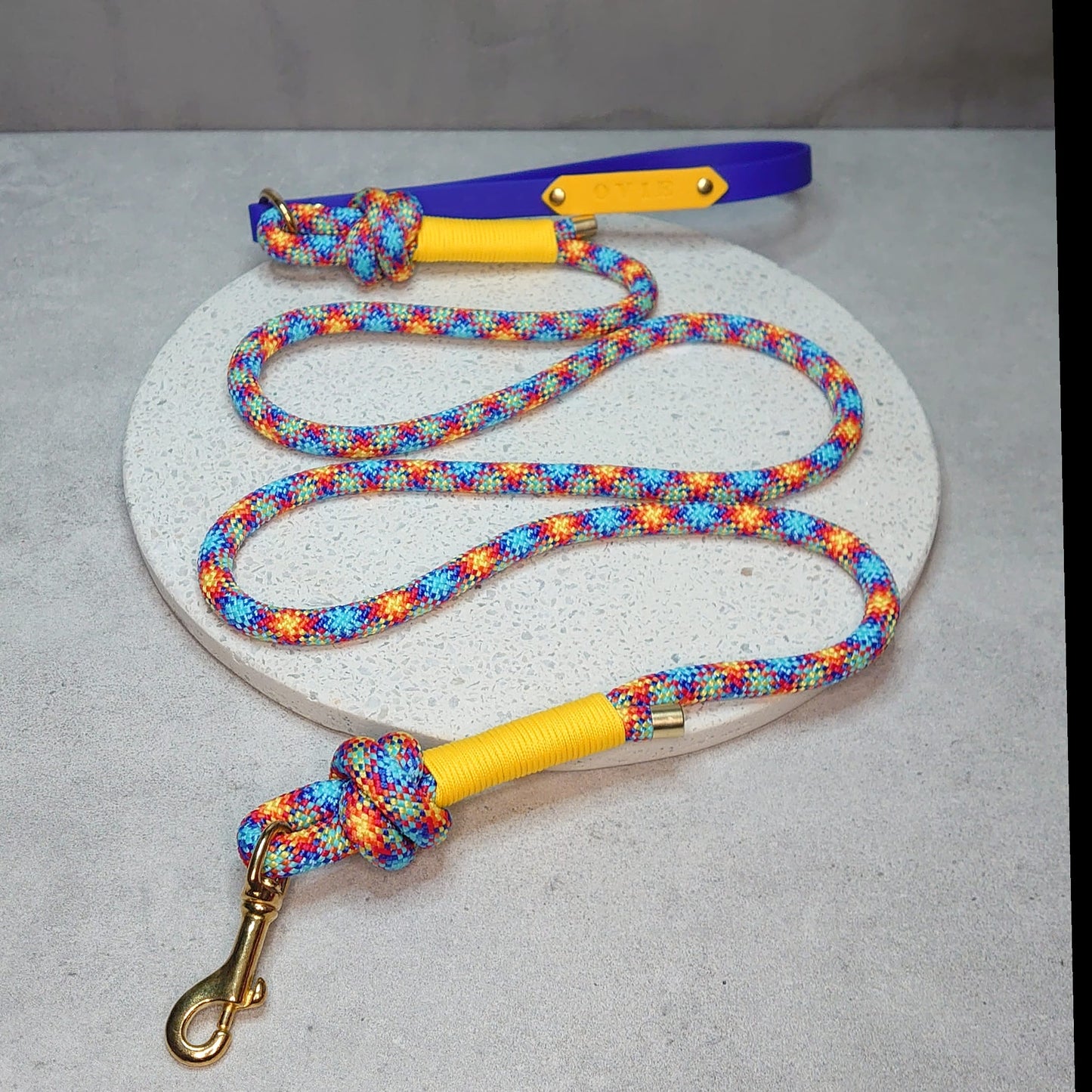 Dog lead in rope and BioThane handmade in Ireland