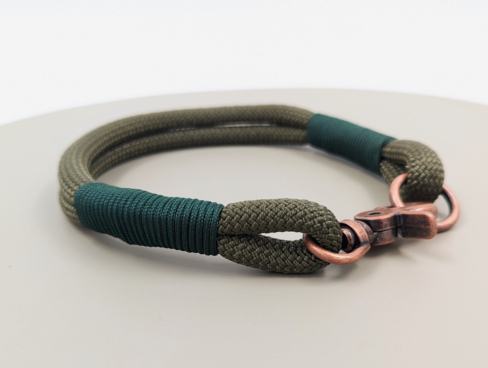 Custom Double Rope ID & Tag Collar | Woodle Designs | Ireland and Worldwide handmade