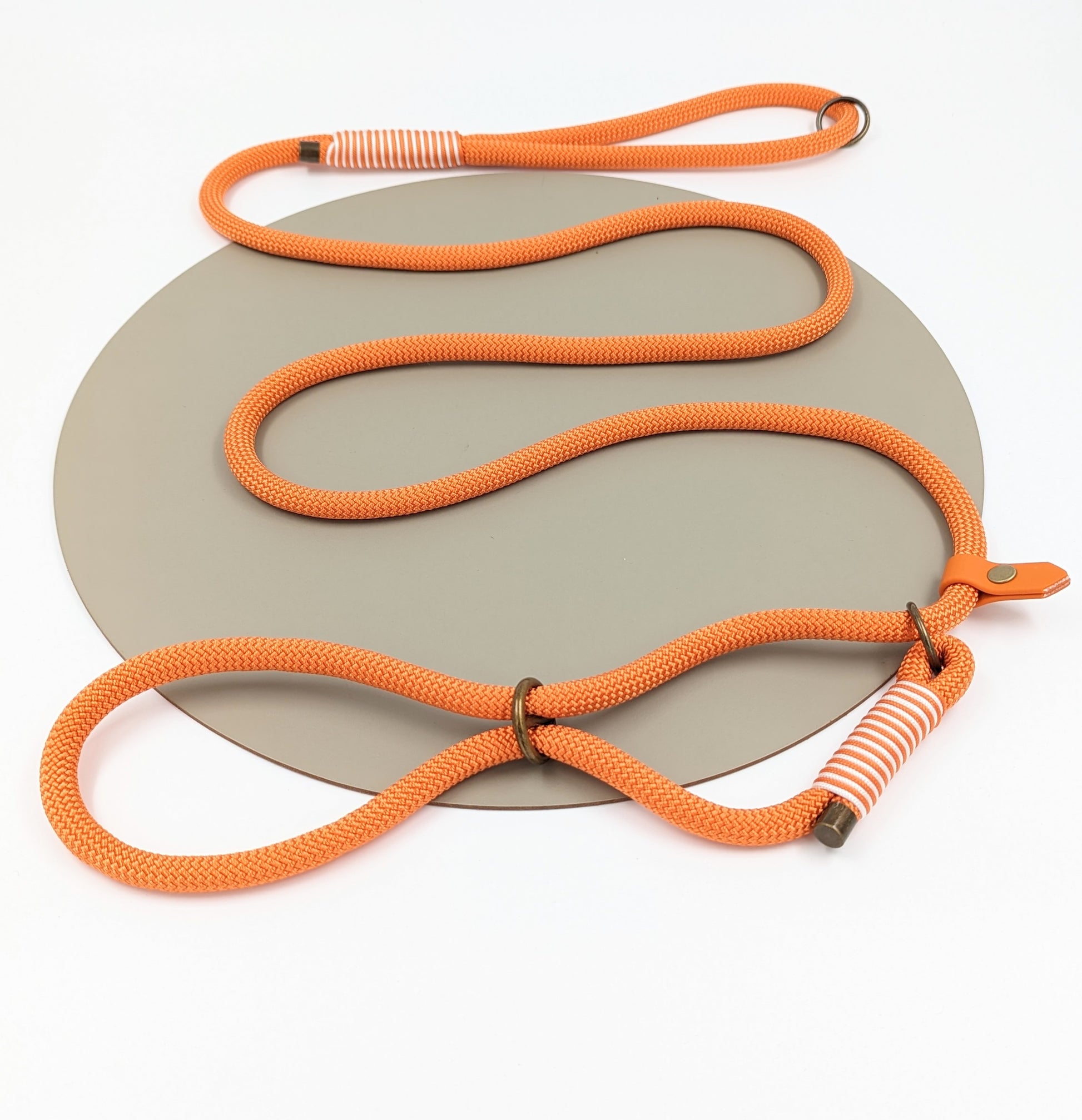 Custom figure of 8 dog lead with optional BioThane handle for training Ireland Worldwide