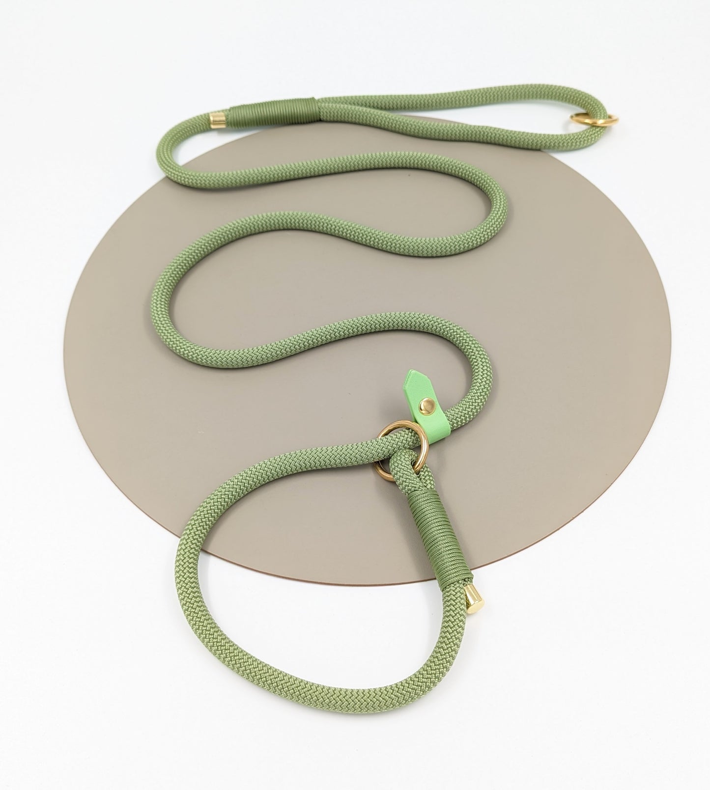 Custom rope slip lead with waterproof BioThane handle Ireland worldwide fast shipping custom design your own 