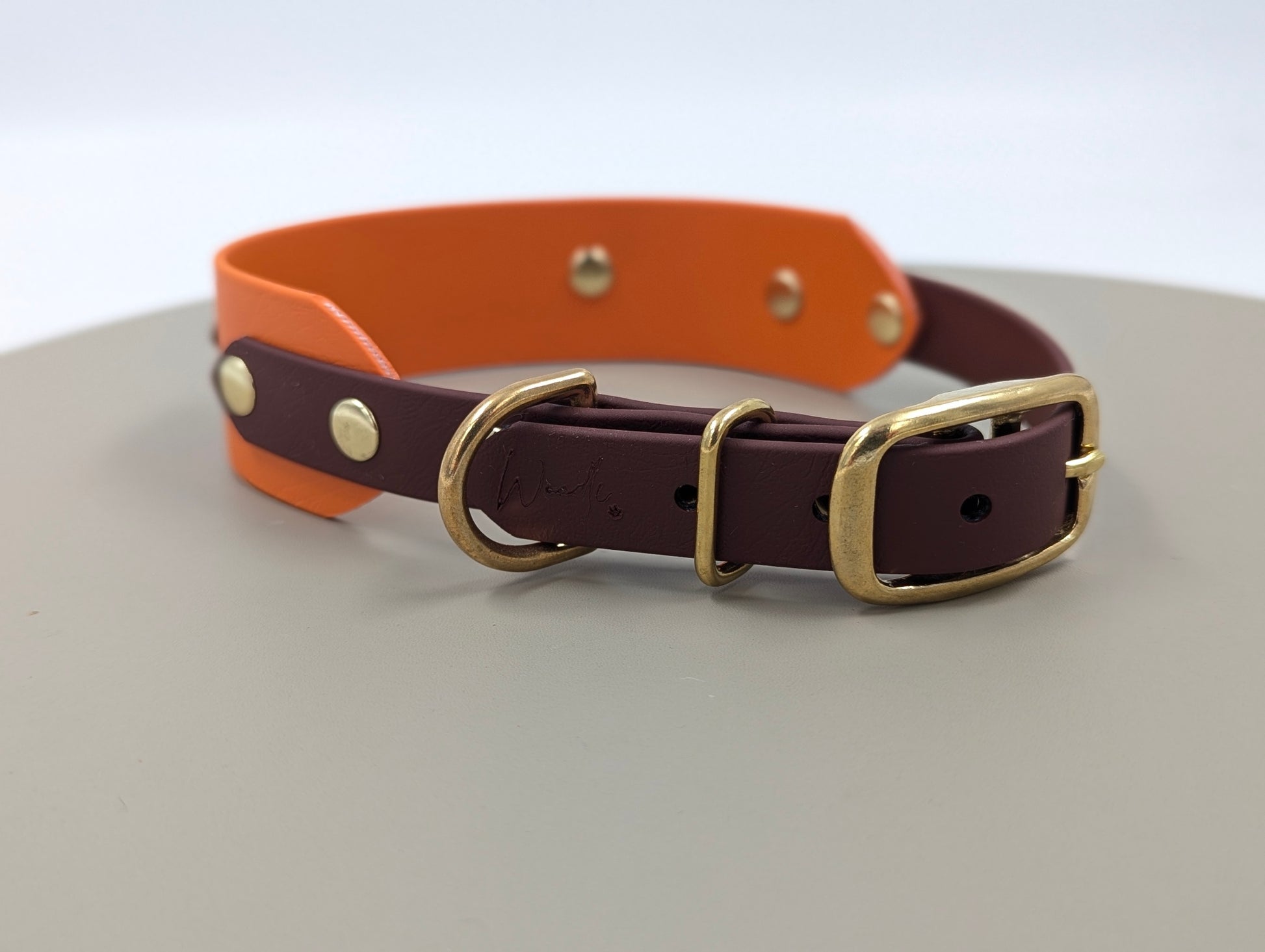Custom two tone biothane hound collar for greyhounds and whippets Ireland Worldwide