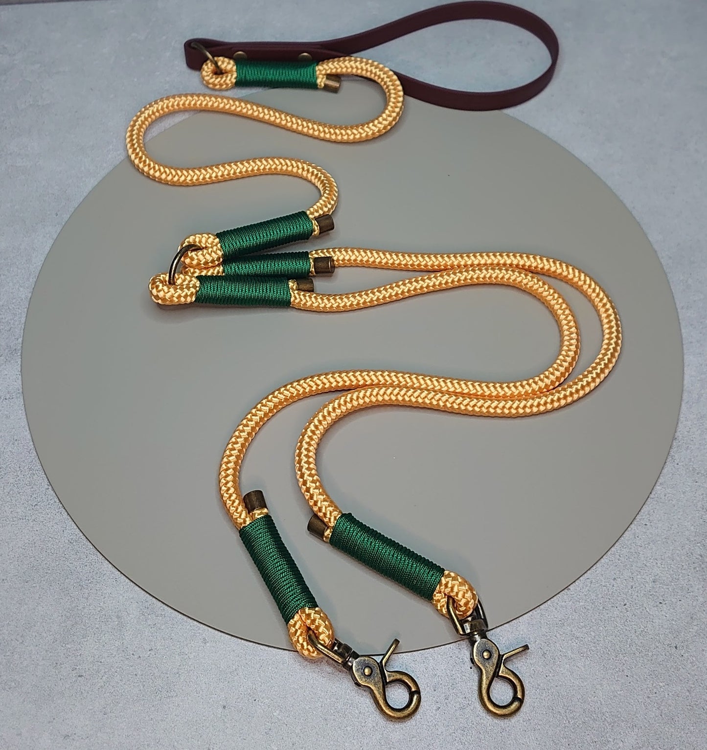 Split rope lead with biothane handle - Design your own