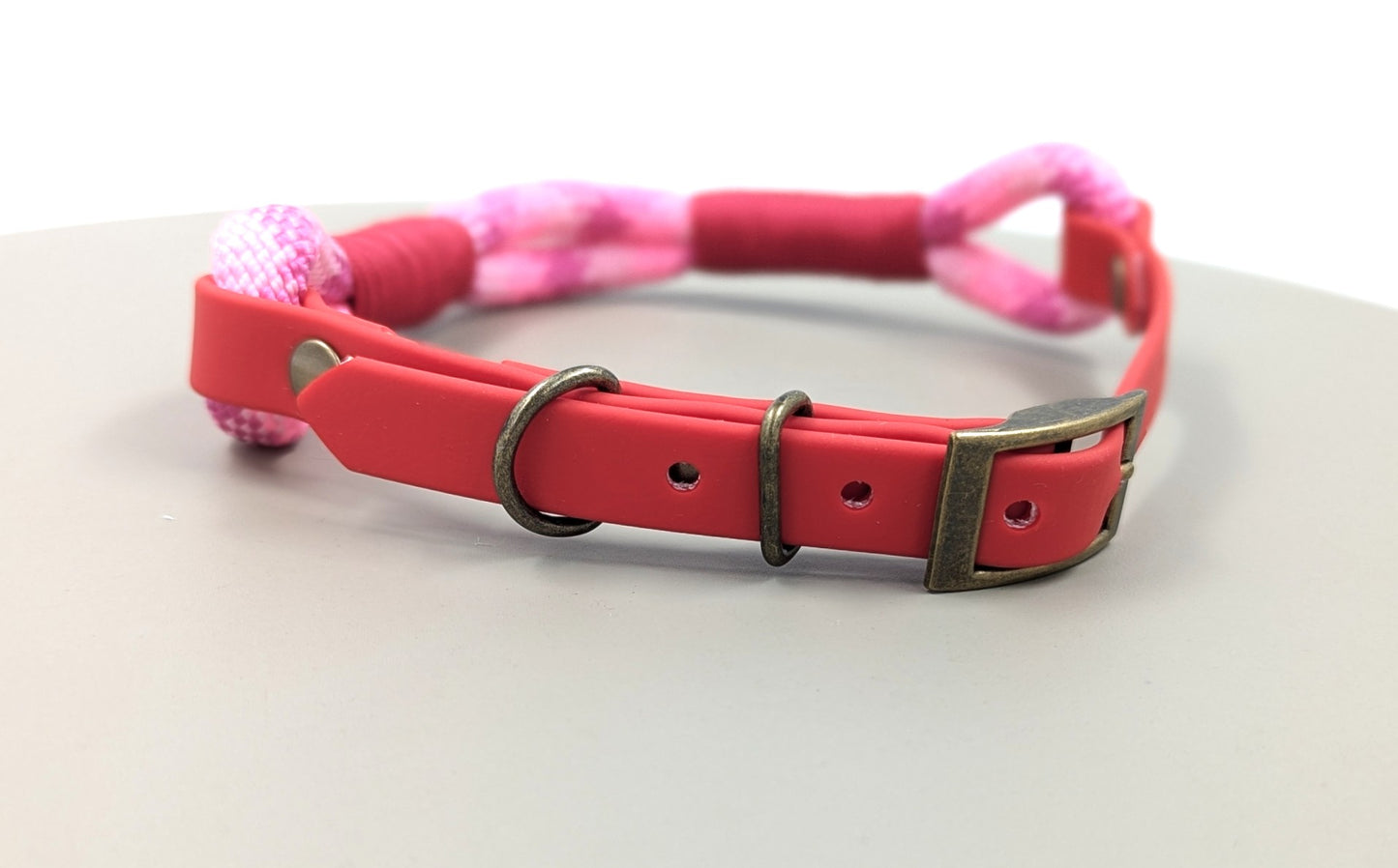 Double rope ID collar with BioThane extender handmade in ireland worldwide shipping dog products and accessories