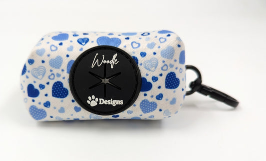 From Mary Blue designer fabric dog waste bag holder with rubber dispenser