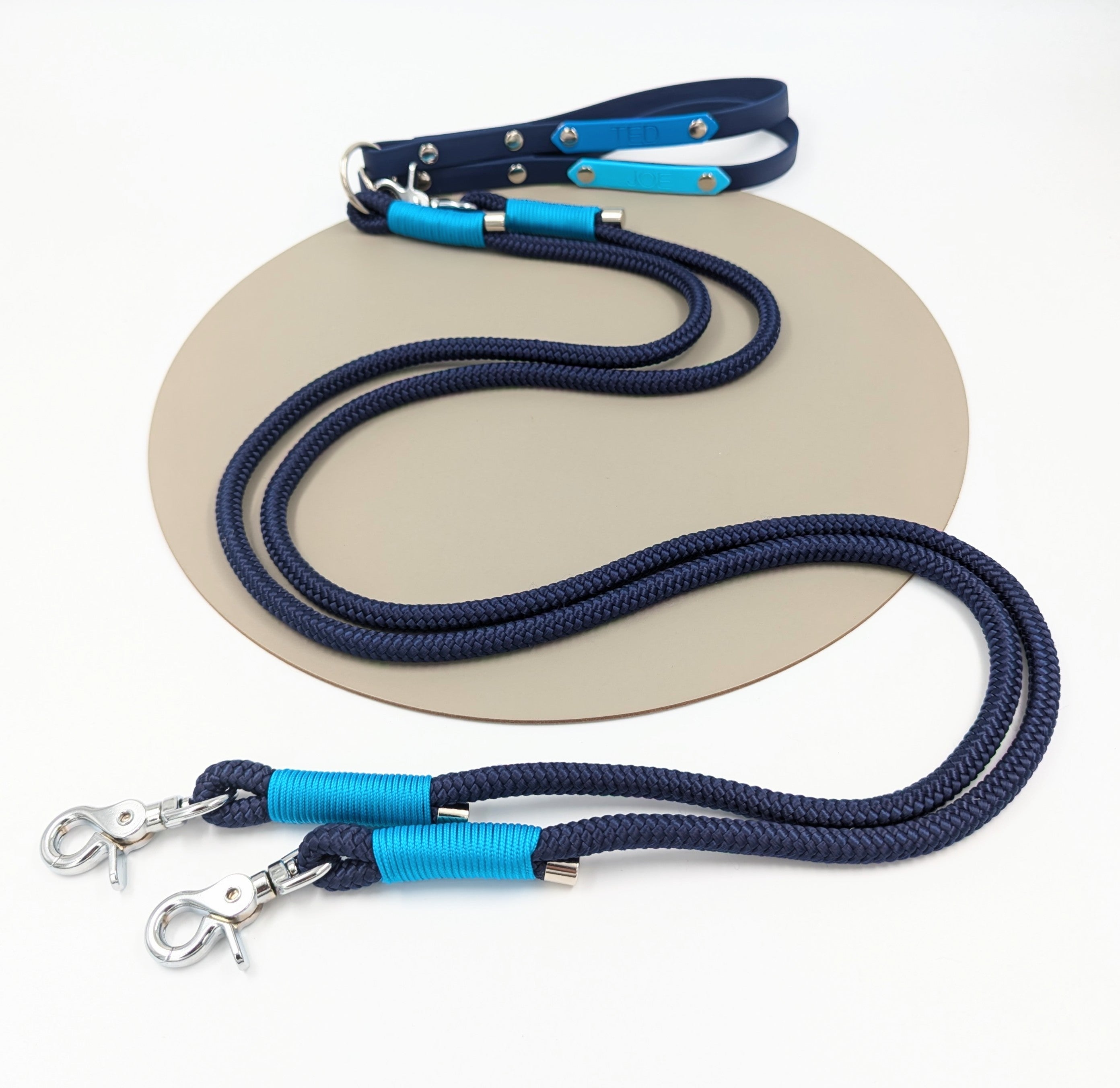 DUO - split rope lead with biothane handle - Design your own – Woodle ...
