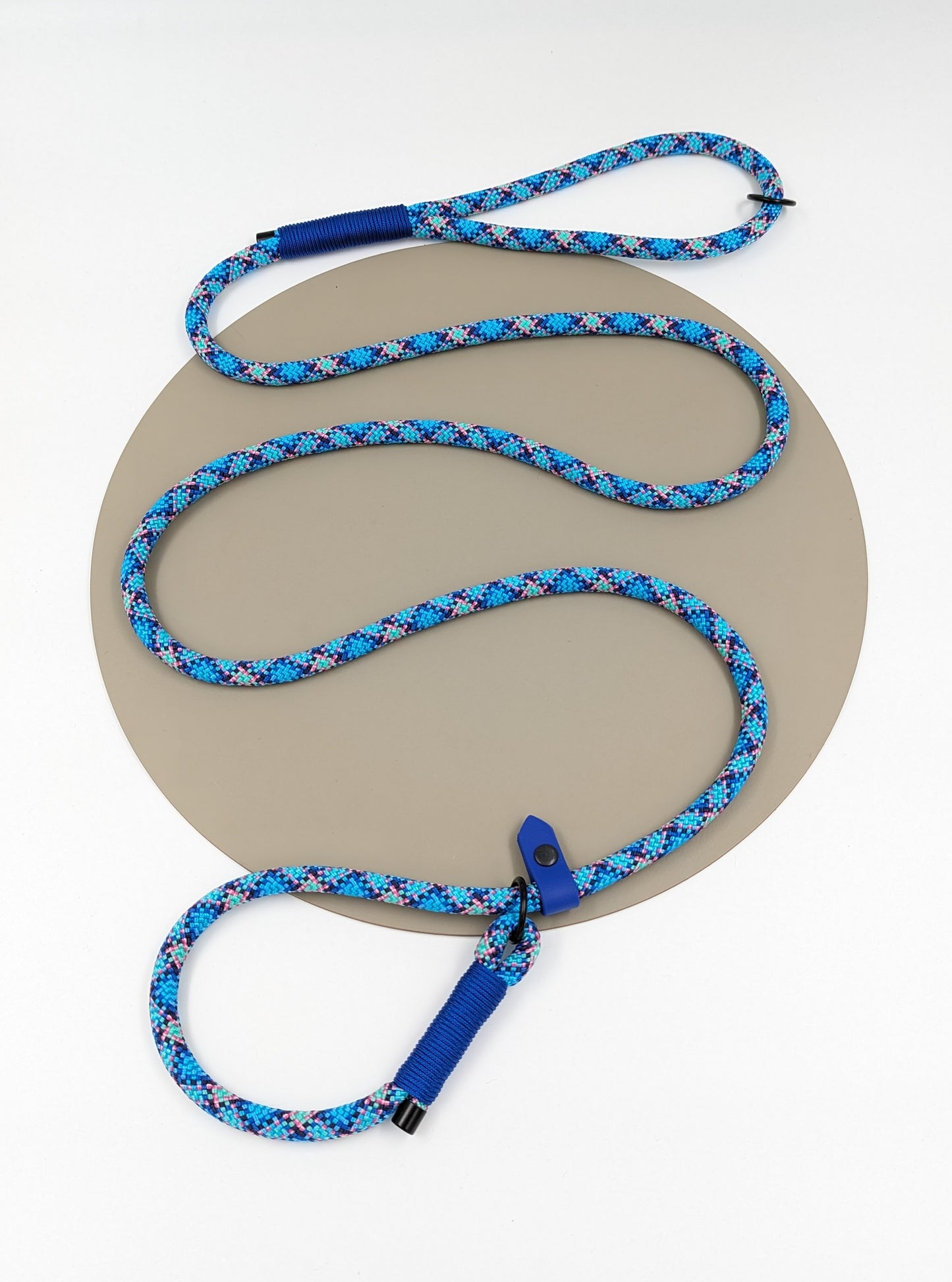 Custom rope slip lead with waterproof BioThane handle Ireland worldwide fast shipping custom