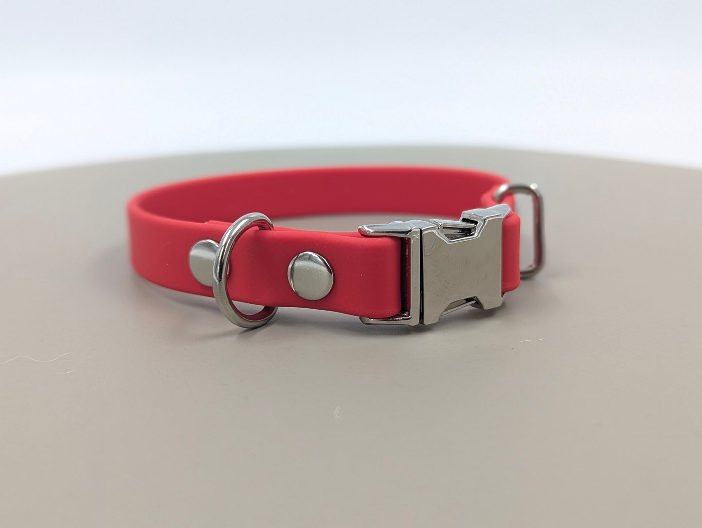 handmade BioThane dog collar with quide release / side release buckle handmade for secure and comfortable fit ireland and worldwide