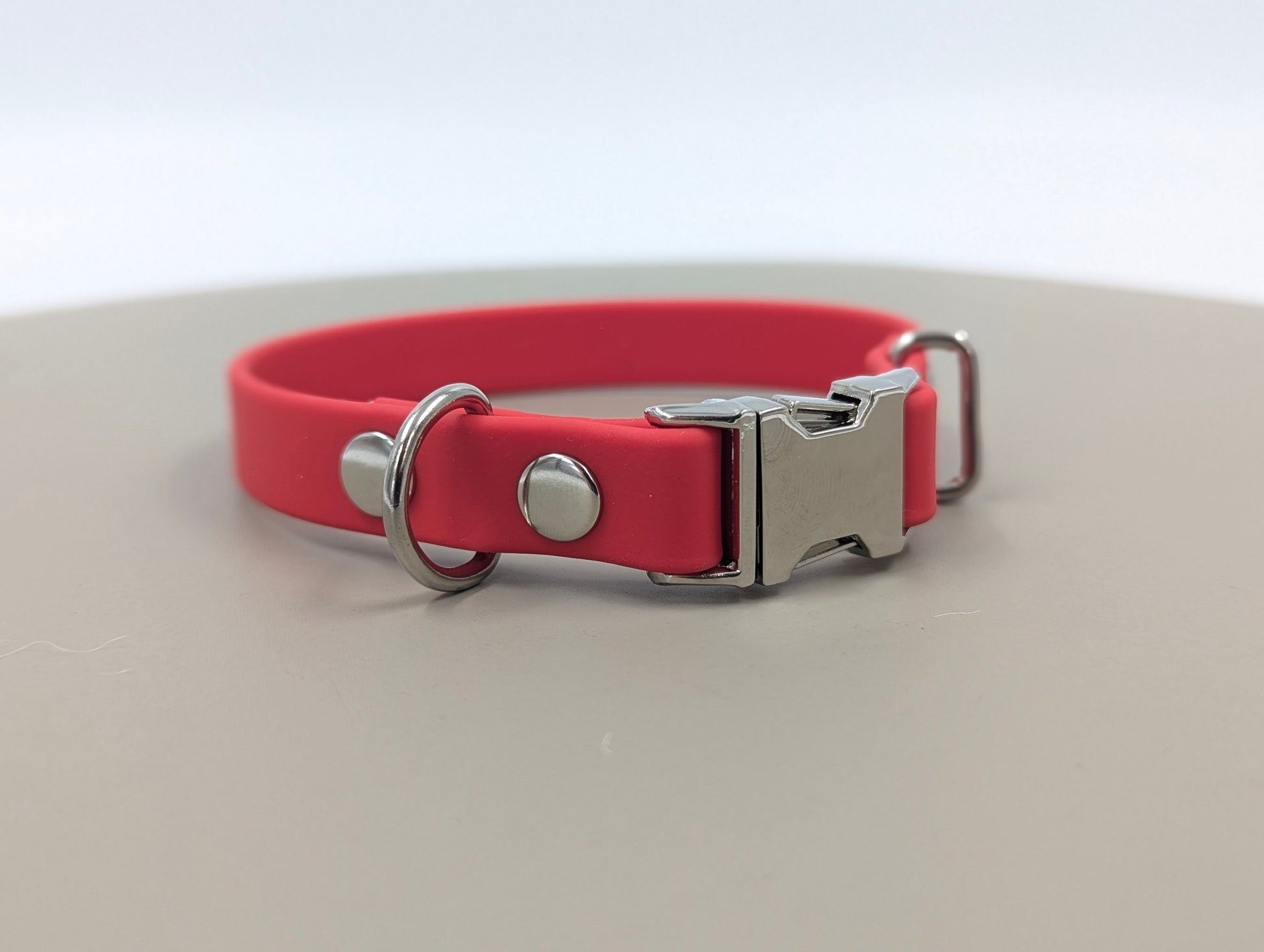 handmade BioThane dog collar with quide release / side release buckle handmade for secure and comfortable fit ireland and worldwide