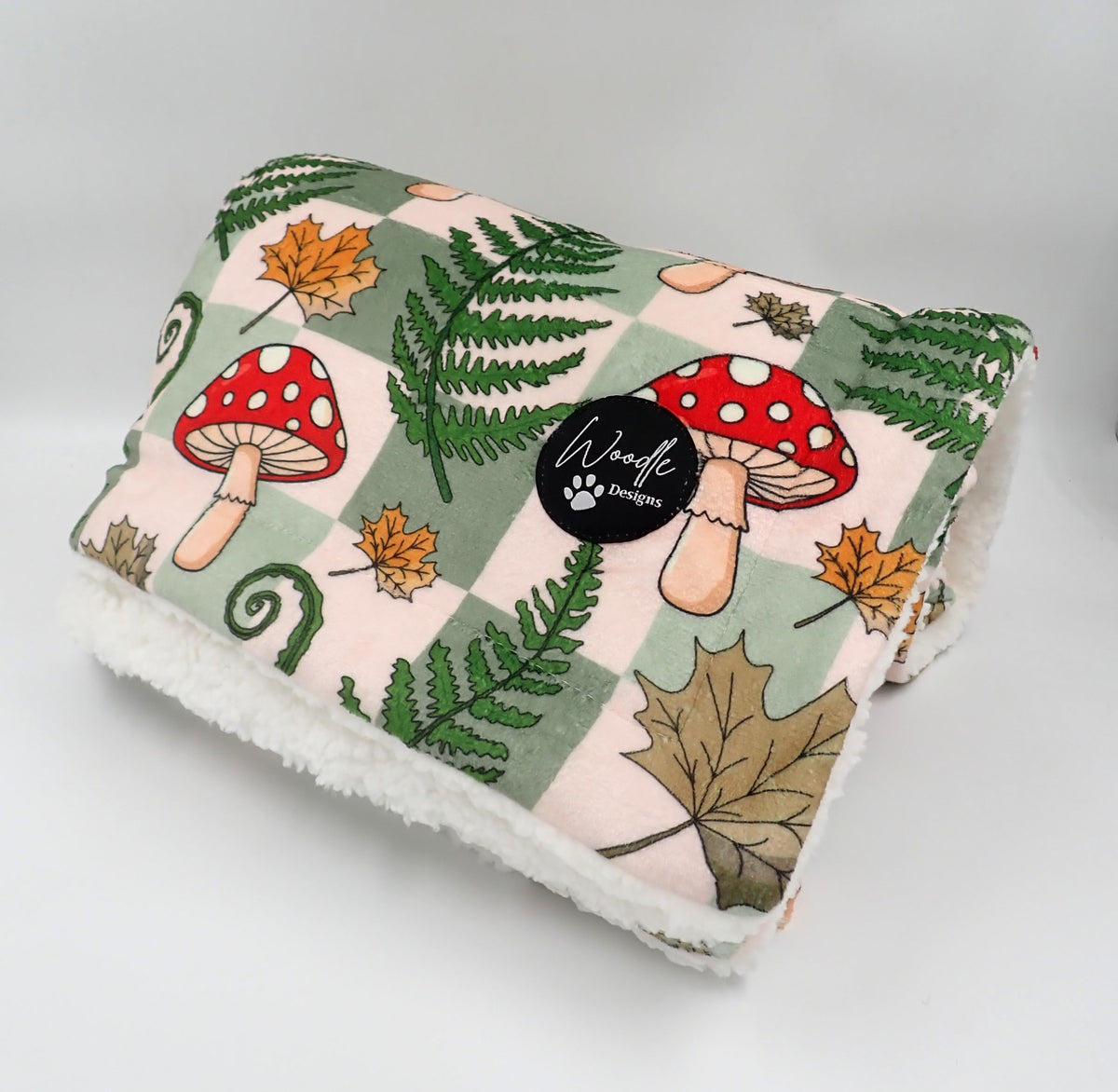 luxury plush pet blanket ferns and toadstools ireland uk worldwide