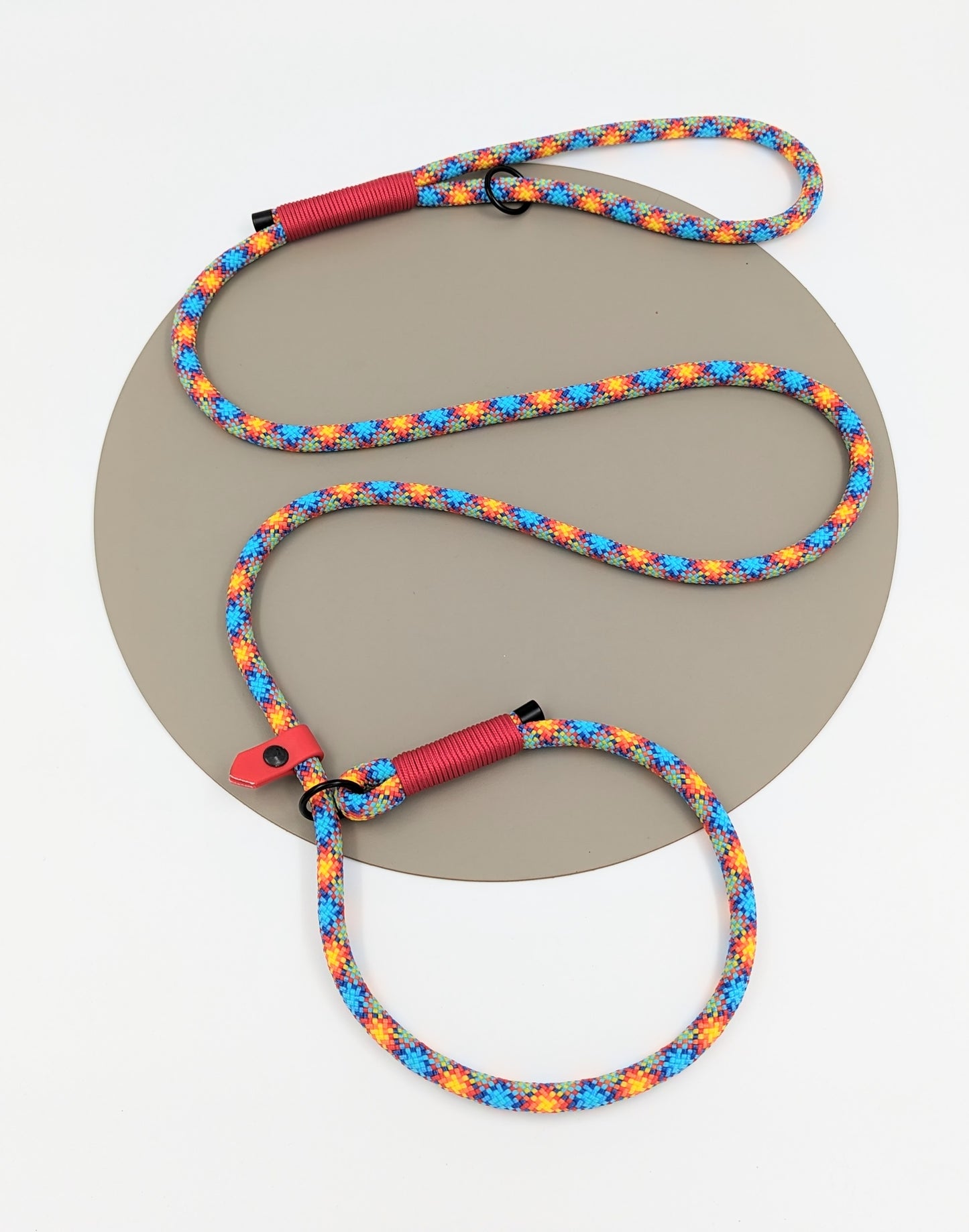 Custom rope slip lead with waterproof BioThane handle Ireland worldwide fast shipping custom