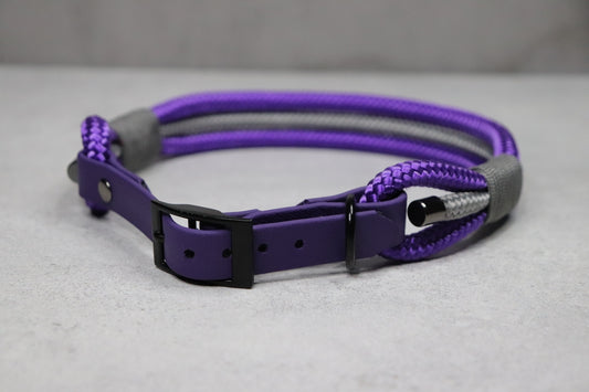 Triple rope ID collar with biothane extender - Design your own buckle