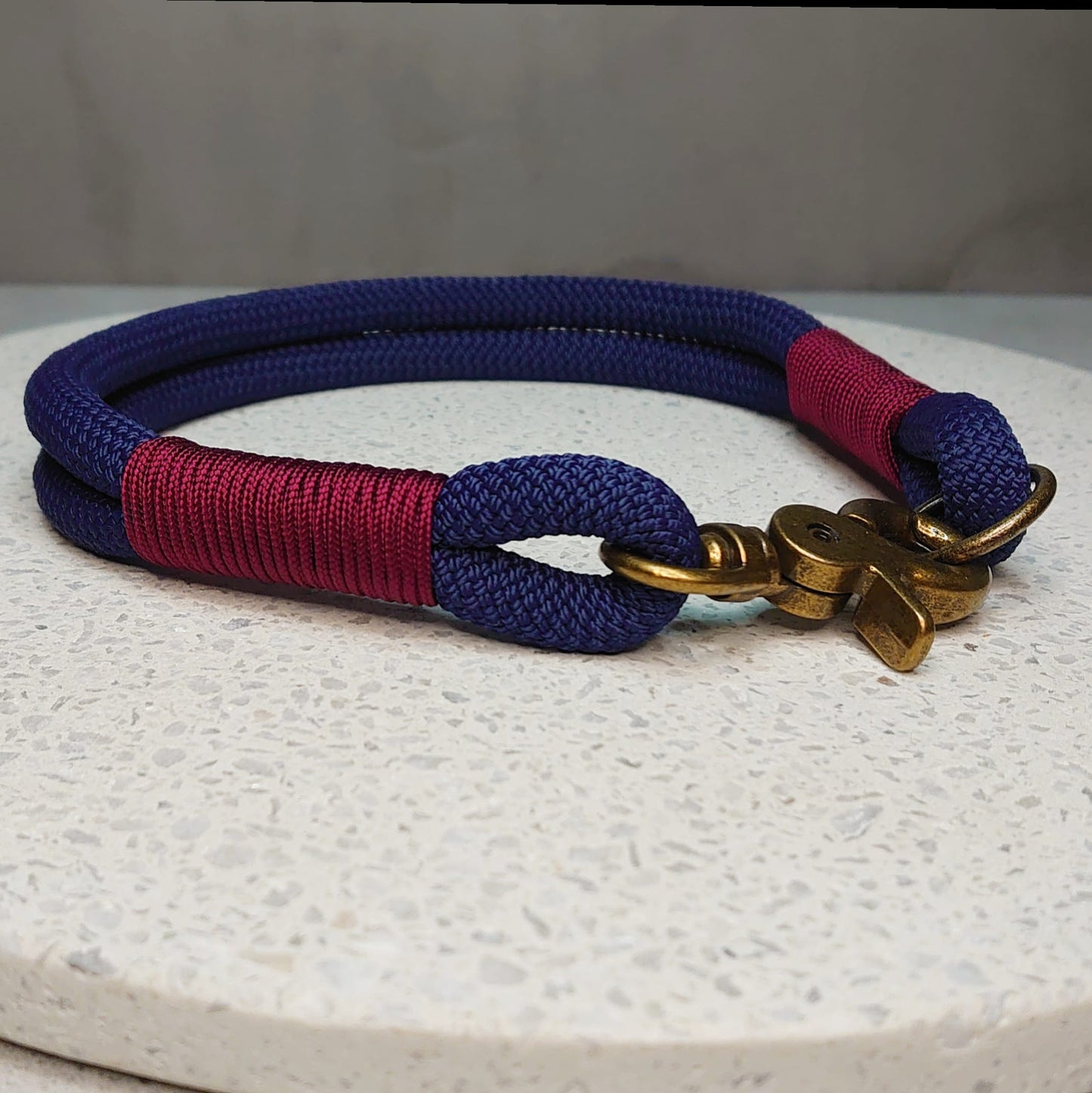 Custom Double Rope ID & Tag Collar | Woodle Designs | Ireland and Worldwide handmade