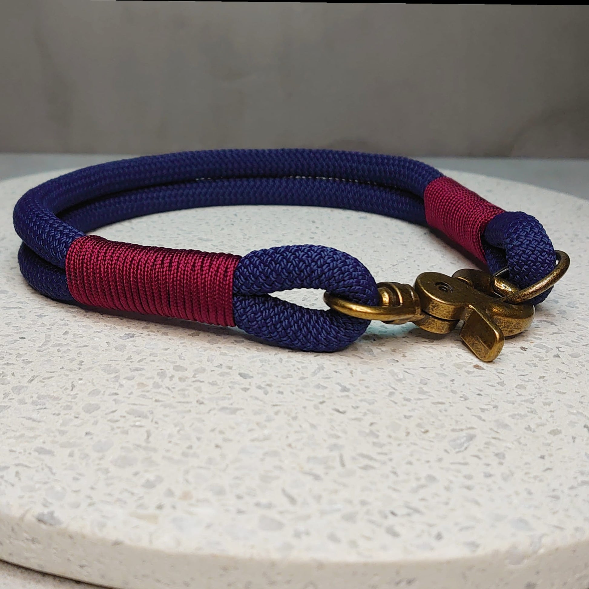 Custom Double Rope ID & Tag Collar | Woodle Designs | Ireland and Worldwide handmade