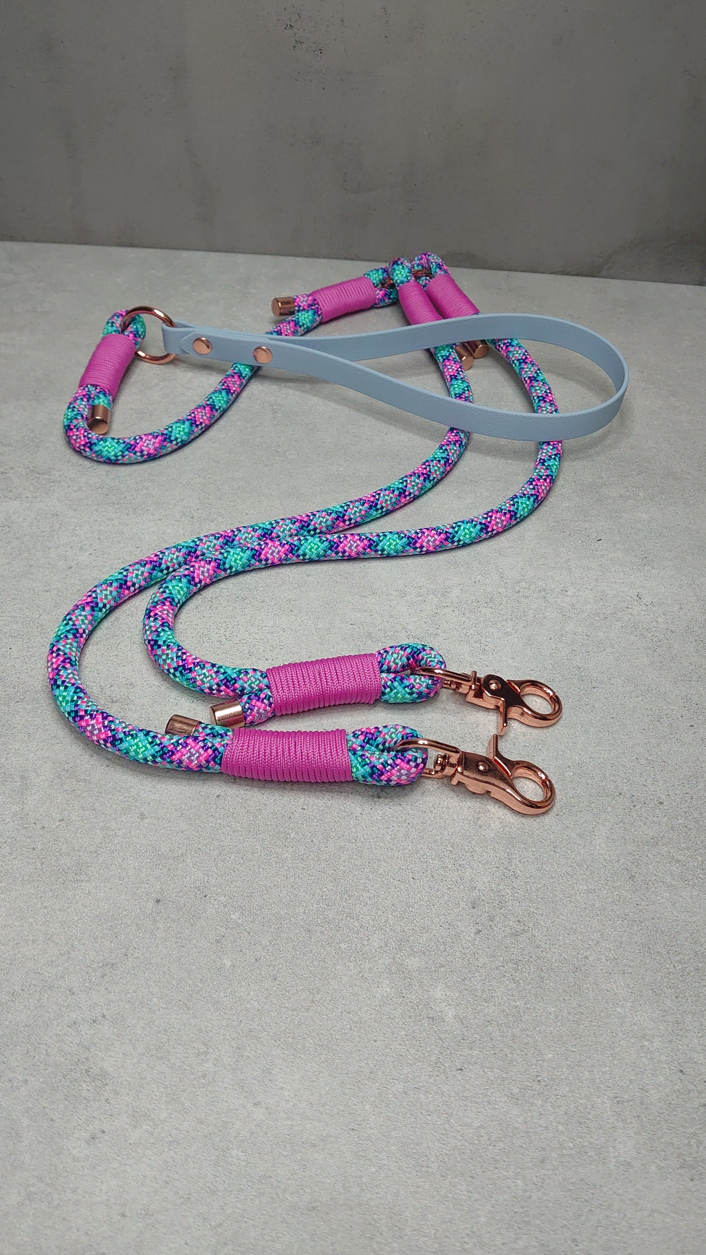 Split rope lead with biothane handle - Design your own